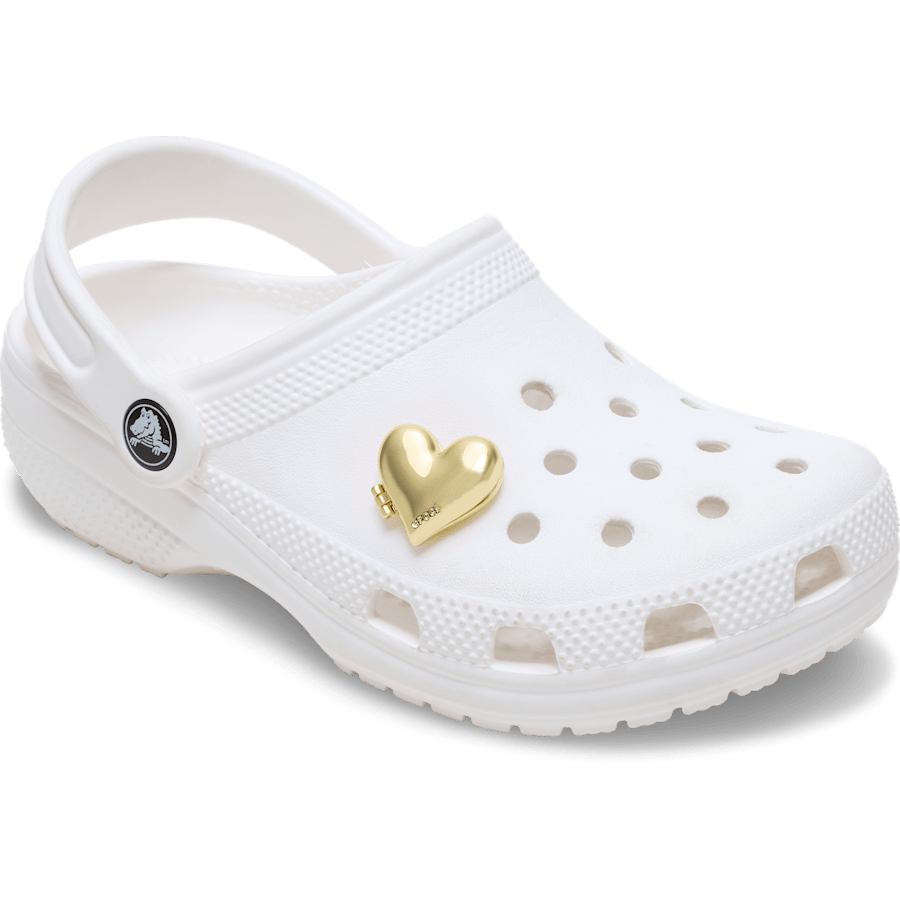 Crocs - Gold Bubble Locket Heart Jibbitz™ charms Women|Men|Jibbitz™ Charms