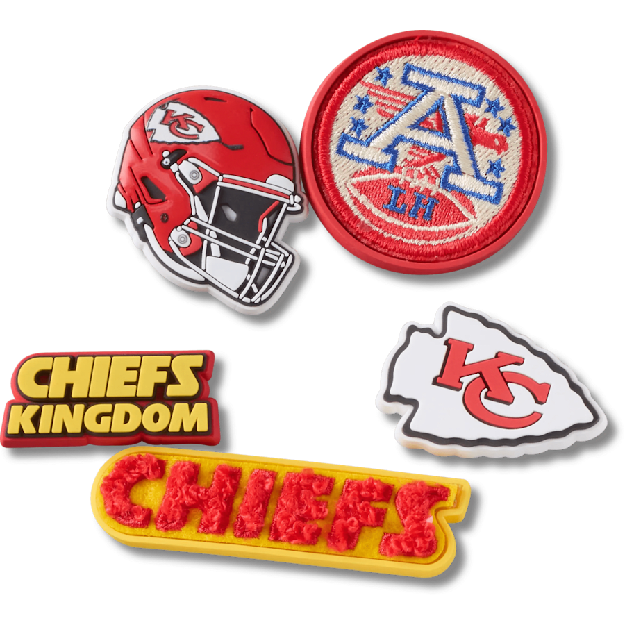 Crocs - NFL Kansas City Chiefs 5 Pack Jibbitz Shoe Charm Women|Men|Jibbitz™ Charms