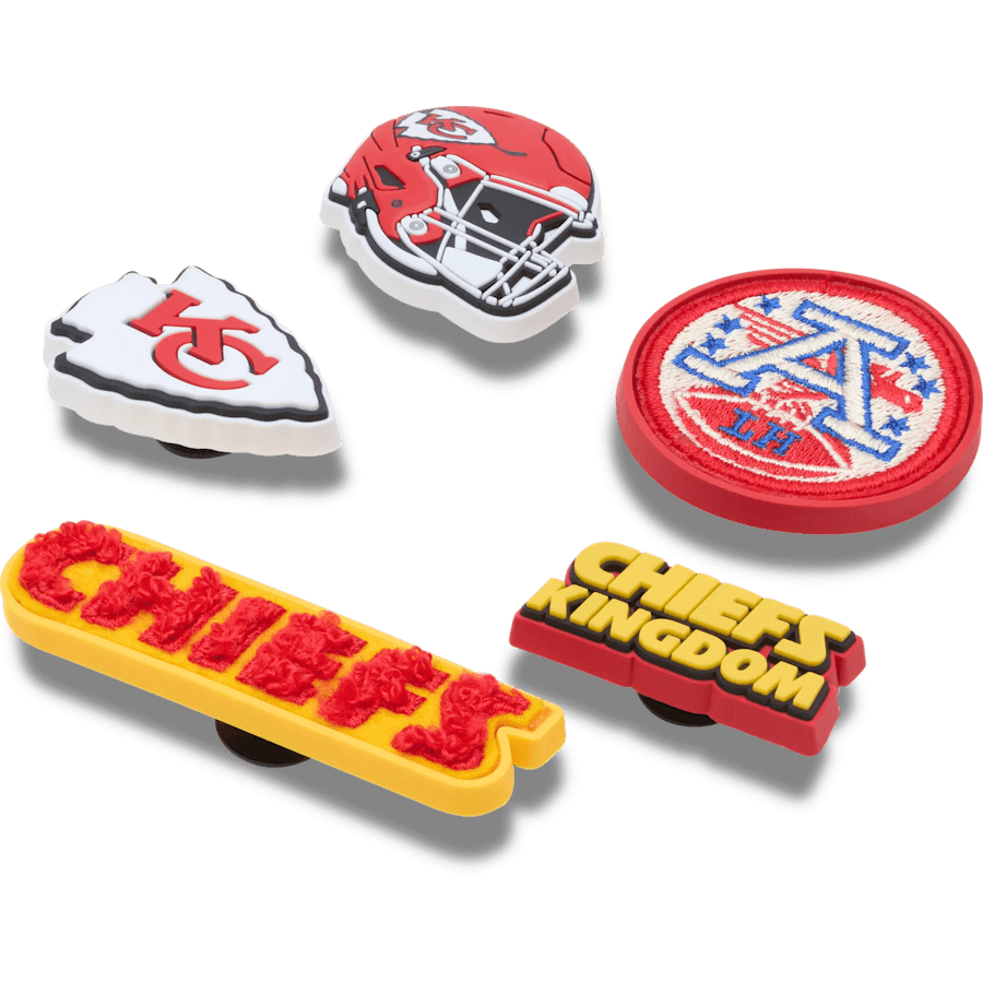 Crocs - NFL Kansas City Chiefs 5 Pack Jibbitz Shoe Charm Women|Men|Jibbitz™ Charms