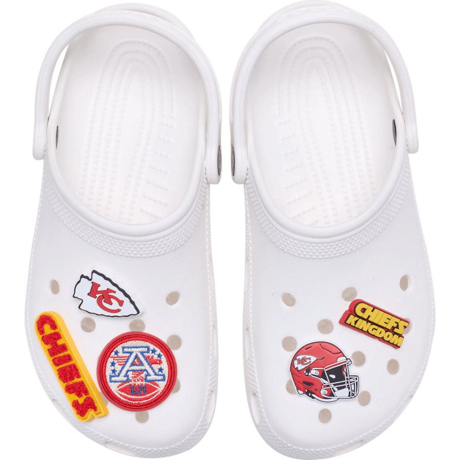 Crocs - NFL Kansas City Chiefs 5 Pack Jibbitz Shoe Charm Women|Men|Jibbitz™ Charms
