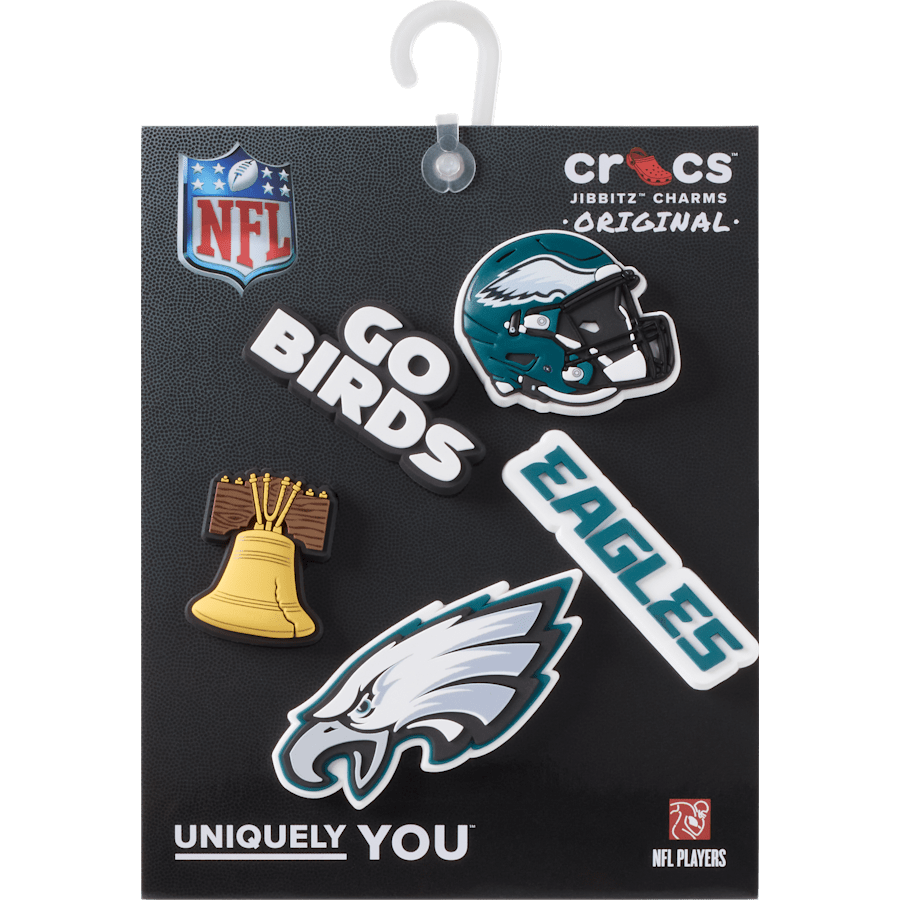 Crocs - NFL Philadelphia Eagles 5 Pack Jibbitz Shoe Charm Women|Men|Jibbitz™ Charms