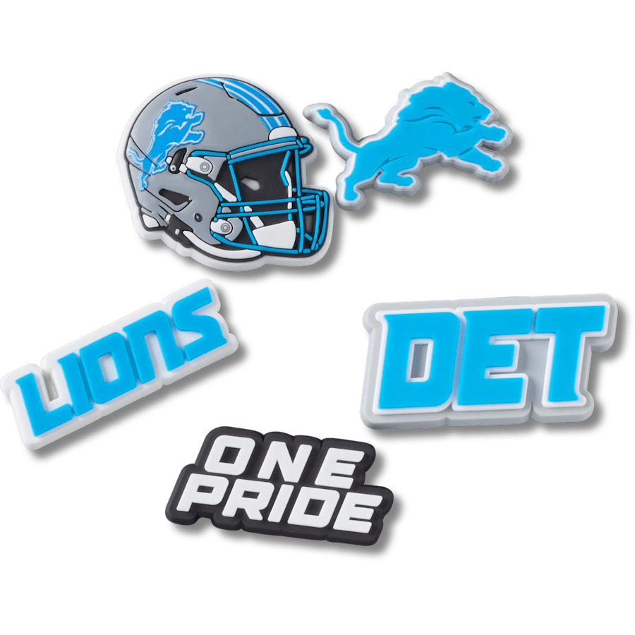 Crocs - NFL Detroit Lions 5 Pack Jibbitz Shoe Charm Women|Men|Jibbitz™ Charms