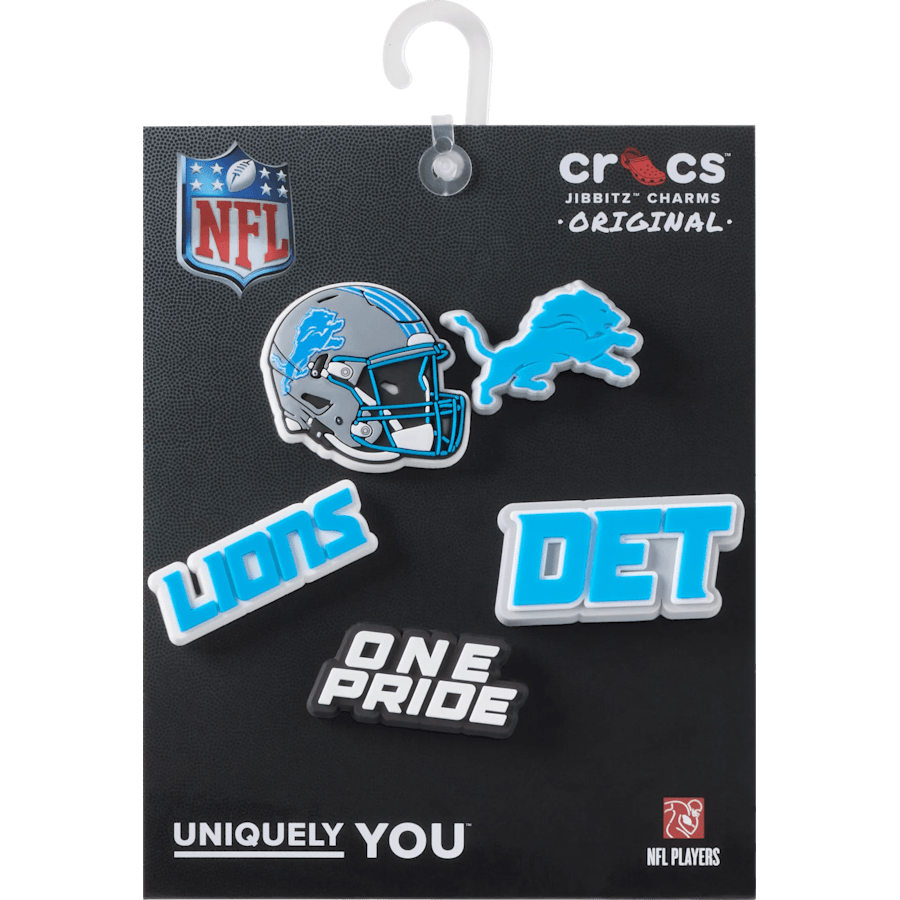 Crocs - NFL Detroit Lions 5 Pack Jibbitz Shoe Charm Women|Men|Jibbitz™ Charms