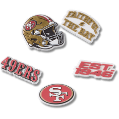 Crocs - NFL San Francisco 49ers 5 Pack Jibbitz Shoe Charm Women|Men|Jibbitz™ Charms
