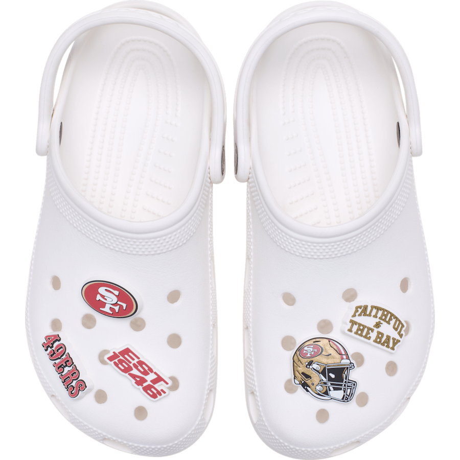 Crocs - NFL San Francisco 49ers 5 Pack Jibbitz Shoe Charm Women|Men|Jibbitz™ Charms