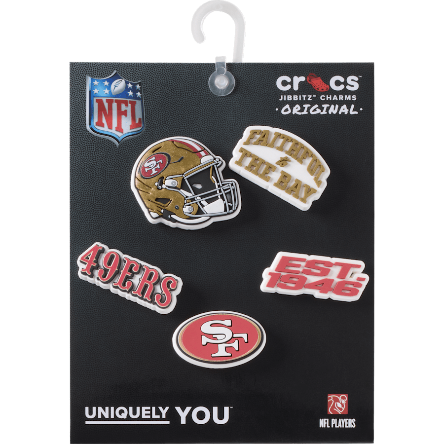 Crocs - NFL San Francisco 49ers 5 Pack Jibbitz Shoe Charm Women|Men|Jibbitz™ Charms