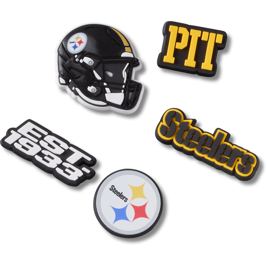 Crocs - NFL Pittsburgh Steelers 5 Pack Jibbitz Shoe Charm Women|Men|Jibbitz™ Charms