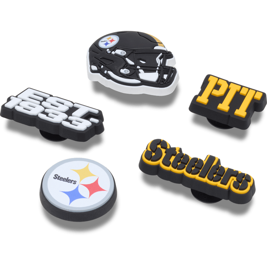 Crocs - NFL Pittsburgh Steelers 5 Pack Jibbitz Shoe Charm Women|Men|Jibbitz™ Charms