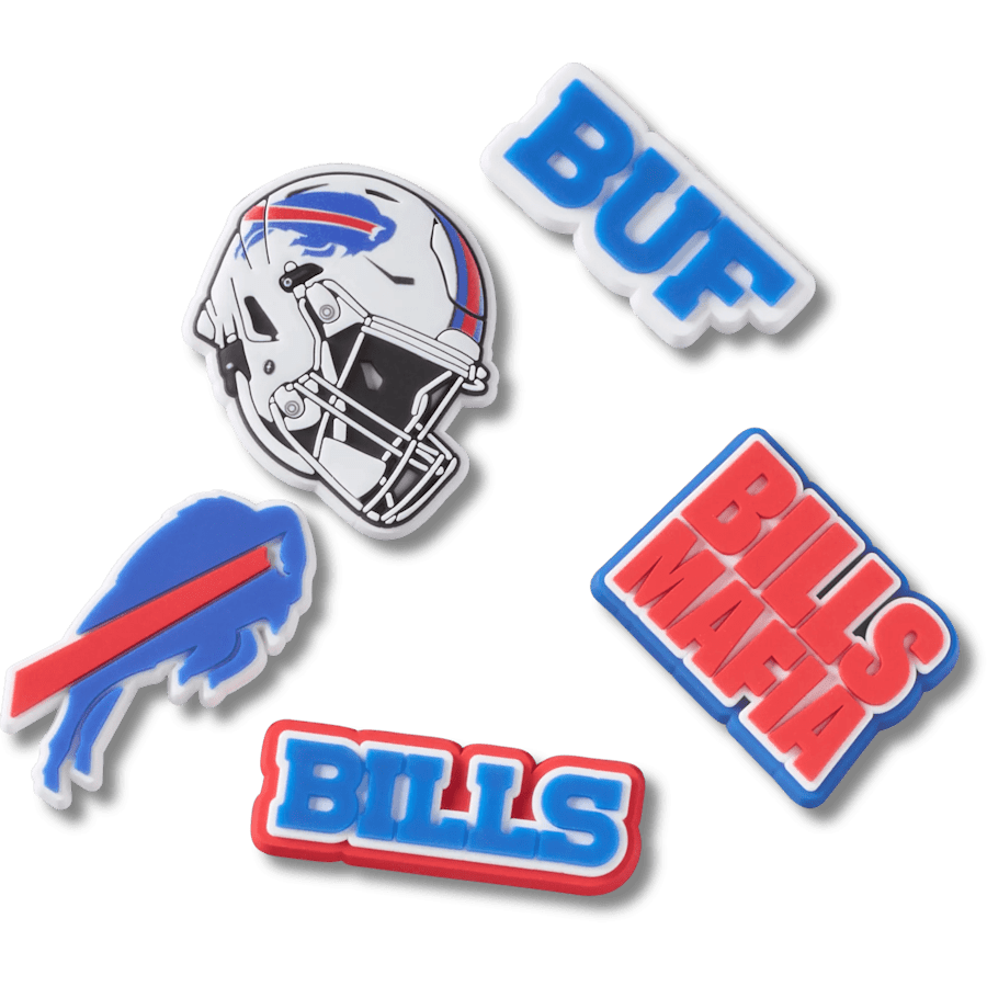 Crocs - NFL Buffalo Bills 5 Pack Jibbitz Shoe Charm Women|Men|Jibbitz™ Charms