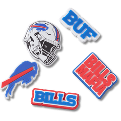 Crocs - NFL Buffalo Bills 5 Pack Jibbitz Shoe Charm Women|Men|Jibbitz™ Charms
