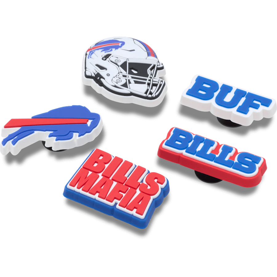 Crocs - NFL Buffalo Bills 5 Pack Jibbitz Shoe Charm Women|Men|Jibbitz™ Charms
