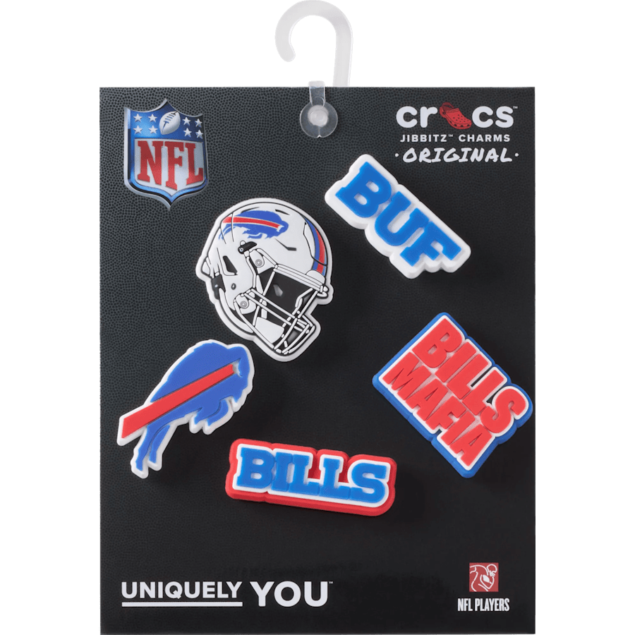 Crocs - NFL Buffalo Bills 5 Pack Jibbitz Shoe Charm Women|Men|Jibbitz™ Charms