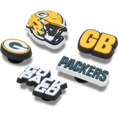 Crocs - NFL Green Bay Packers 5 Pack Jibbitz Shoe Charm Women|Men|Jibbitz™ Charms