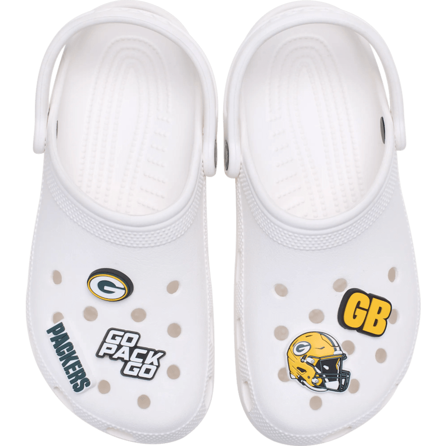 Crocs - NFL Green Bay Packers 5 Pack Jibbitz Shoe Charm Women|Men|Jibbitz™ Charms