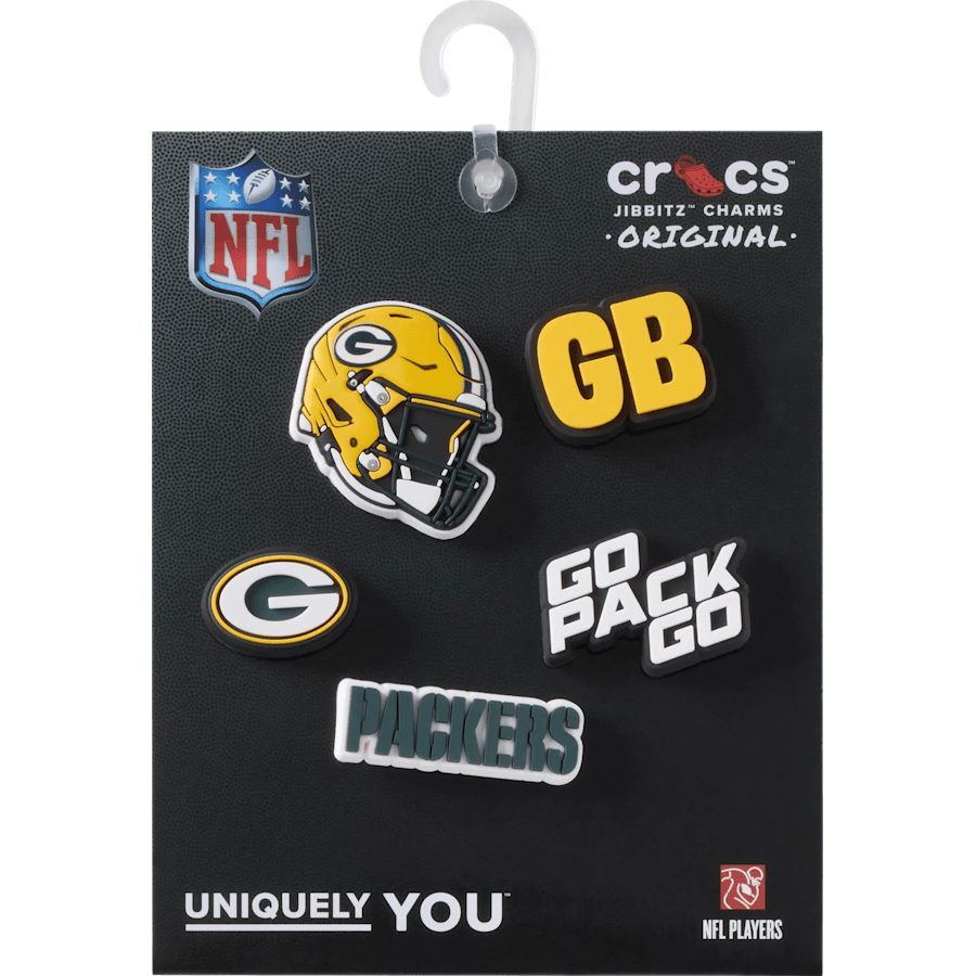 Crocs - NFL Green Bay Packers 5 Pack Jibbitz Shoe Charm Women|Men|Jibbitz™ Charms