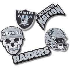 Crocs - NFL Las Vegas Raiders 5 Pack Jibbitz Shoe Charm Women|Men|Jibbitz™ Charms