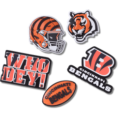 Crocs - NFL Cincinnati Bengals 5 Pack Jibbitz Shoe Charm Women|Men|Jibbitz™ Charms
