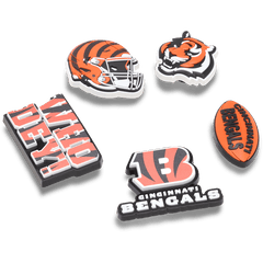 Crocs - NFL Cincinnati Bengals 5 Pack Jibbitz Shoe Charm Women|Men|Jibbitz™ Charms