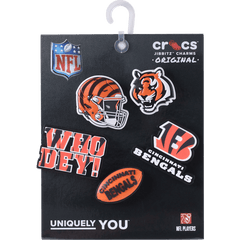 Crocs - NFL Cincinnati Bengals 5 Pack Jibbitz Shoe Charm Women|Men|Jibbitz™ Charms