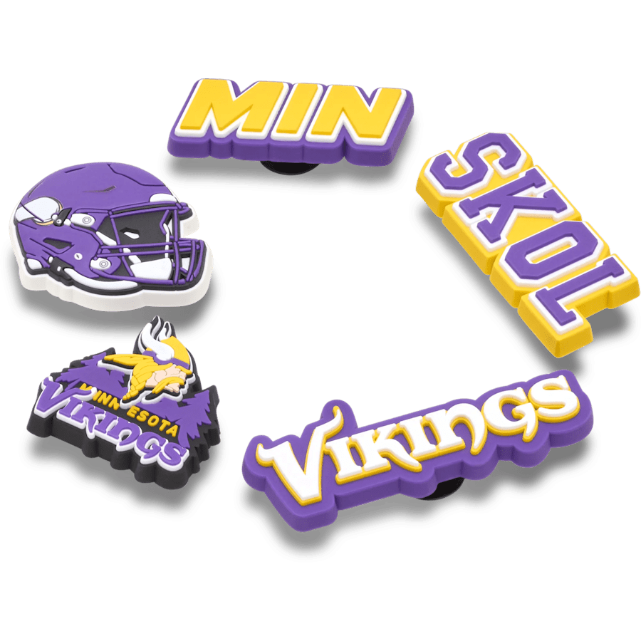 Crocs - NFL Minnesota Vikings 5 Pack Jibbitz Shoe Charm Women|Men|Jibbitz™ Charms