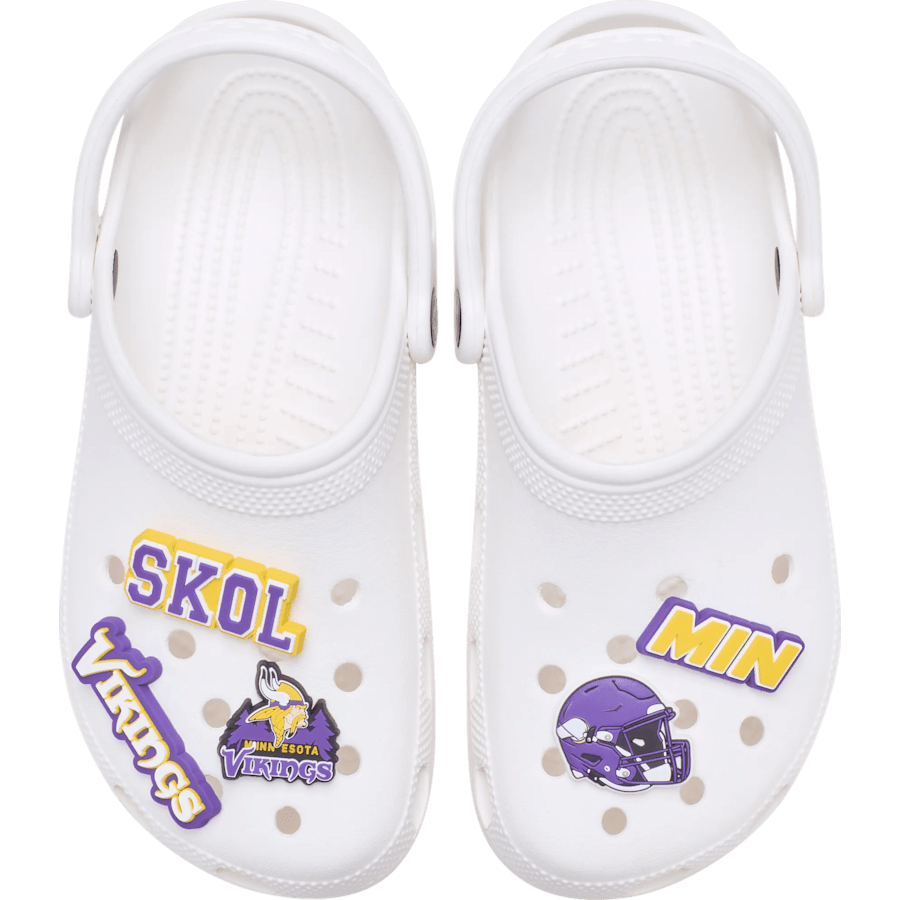 Crocs - NFL Minnesota Vikings 5 Pack Jibbitz Shoe Charm Women|Men|Jibbitz™ Charms