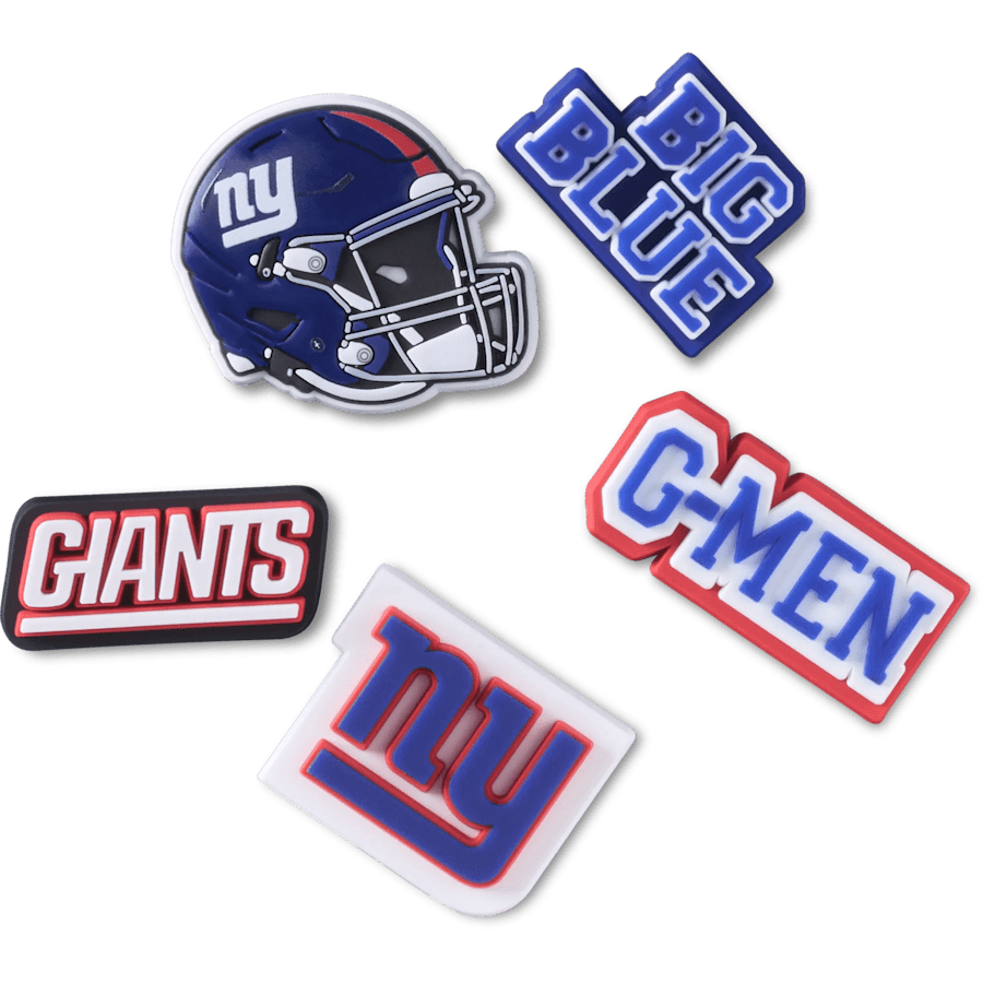 Crocs - NFL New York Giants 5 Pack Jibbitz Shoe Charm Women|Men|Jibbitz™ Charms