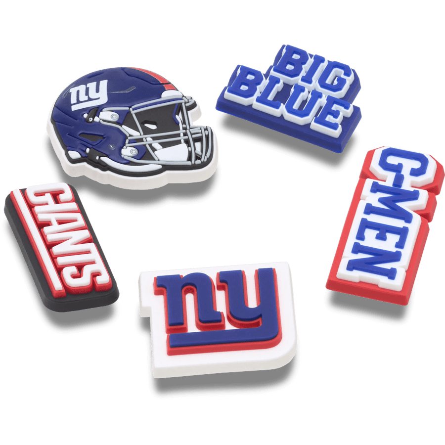 Crocs - NFL New York Giants 5 Pack Jibbitz Shoe Charm Women|Men|Jibbitz™ Charms