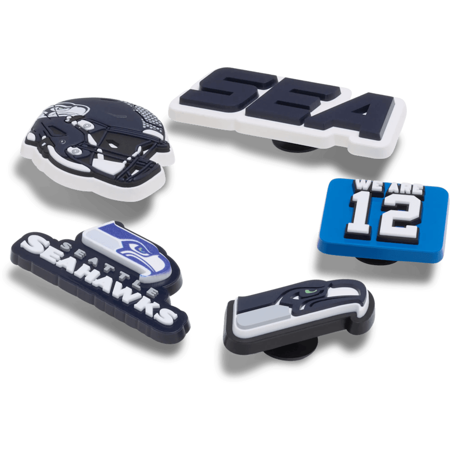 Crocs - NFL Seattle Seahawks 5 Pack Jibbitz Shoe Charm Women|Men|Jibbitz™ Charms