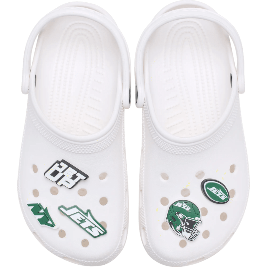 Crocs - NFL New York Jets 5 Pack Jibbitz Shoe Charm Women|Men|Jibbitz™ Charms