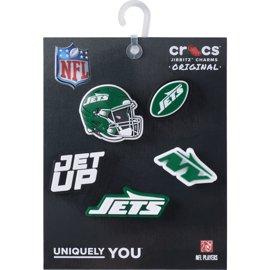 Crocs - NFL New York Jets 5 Pack Jibbitz Shoe Charm Women|Men|Jibbitz™ Charms