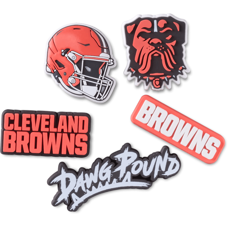 Crocs - NFL Cleveland Browns 5 Pack Jibbitz Shoe Charm Women|Men|Jibbitz™ Charms
