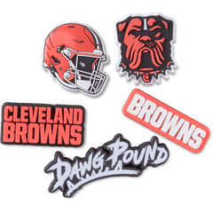 Crocs - NFL Cleveland Browns 5 Pack Jibbitz Shoe Charm Women|Men|Jibbitz™ Charms