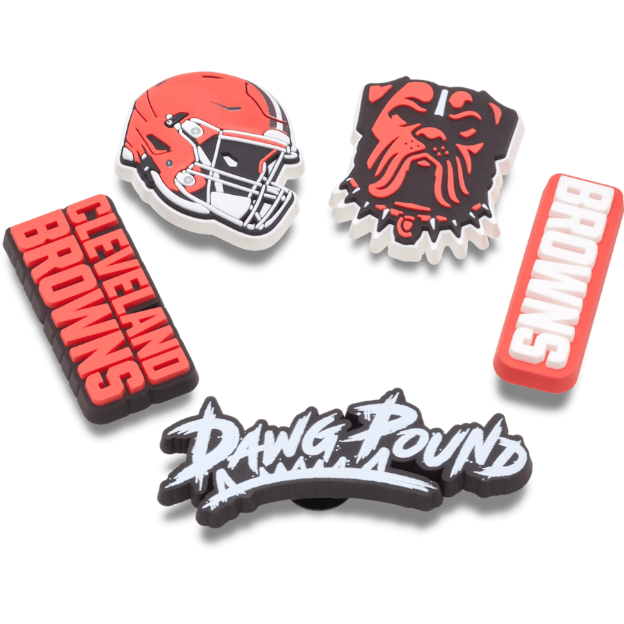 Crocs - NFL Cleveland Browns 5 Pack Jibbitz Shoe Charm Women|Men|Jibbitz™ Charms
