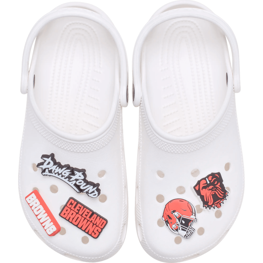 Crocs - NFL Cleveland Browns 5 Pack Jibbitz Shoe Charm Women|Men|Jibbitz™ Charms