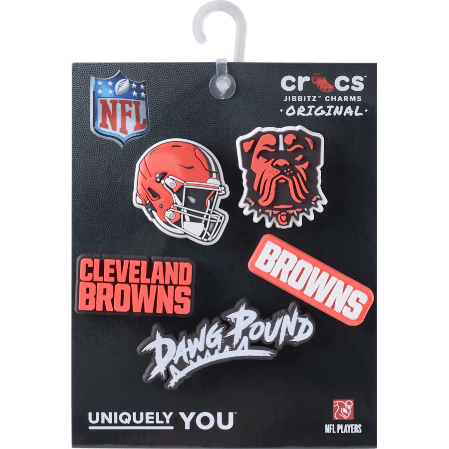 Crocs - NFL Cleveland Browns 5 Pack Jibbitz Shoe Charm Women|Men|Jibbitz™ Charms