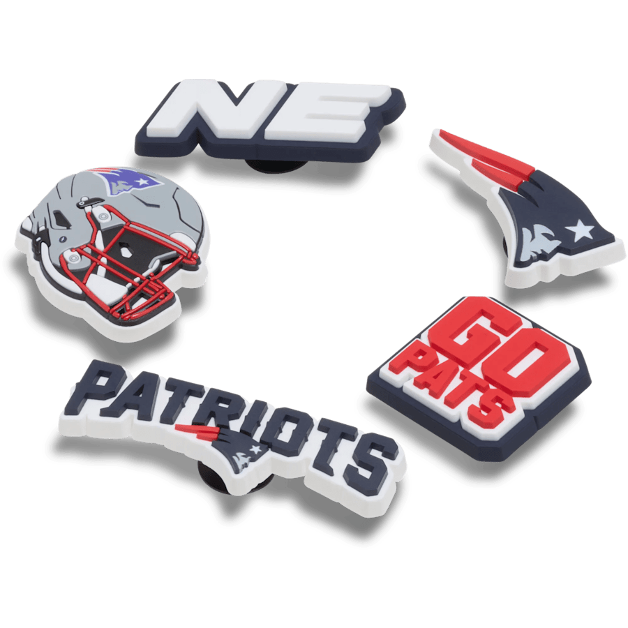 Crocs - NFL New England Patriots 5 Pack Jibbitz Shoe Charm Women|Men|Jibbitz™ Charms