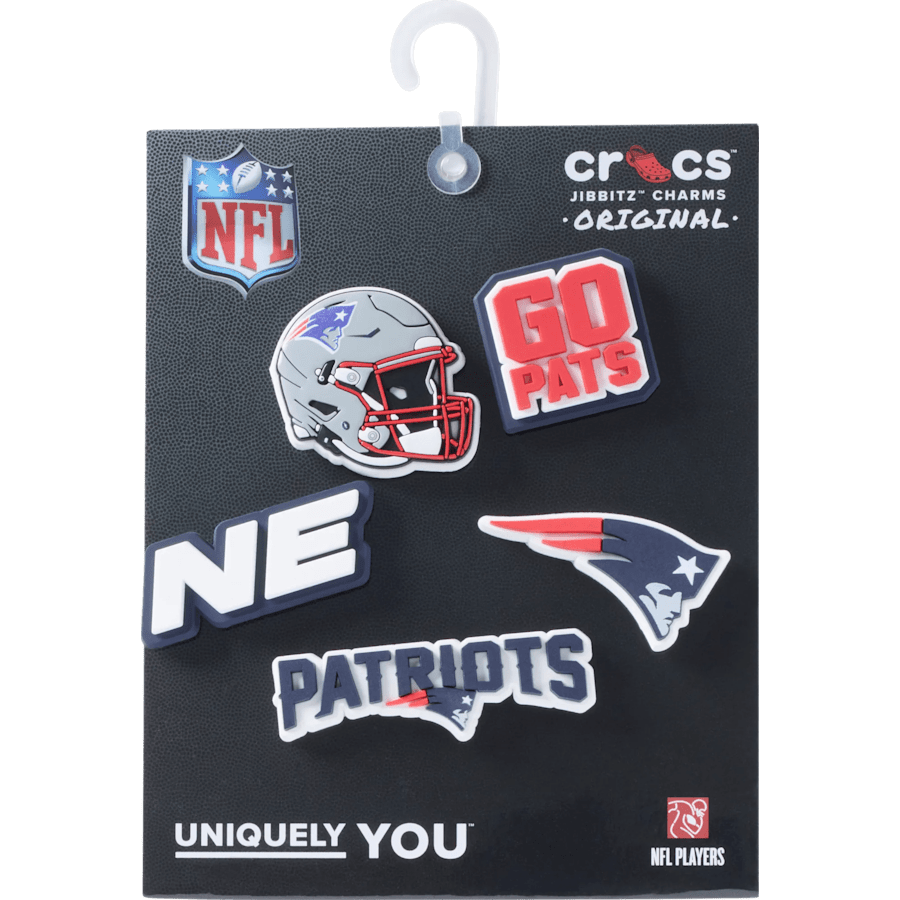 Crocs - NFL New England Patriots 5 Pack Jibbitz Shoe Charm Women|Men|Jibbitz™ Charms