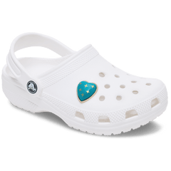 Crocs - Turquoise and Gold Heart Jibbitz™ charms Women|Men