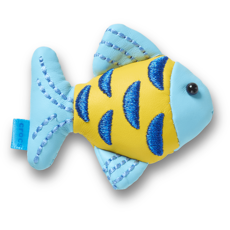 Crocs - Blue and Gold Sparkle Fish Jibbitz™ charms Women|Men