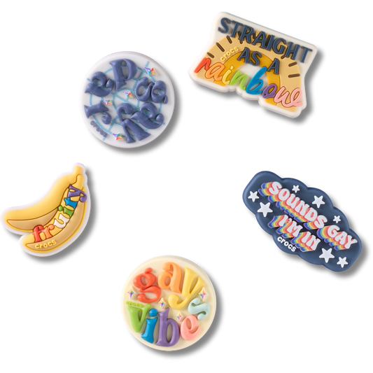 Crocs - Irreverent Pride 5 Pack Jibbitz™ charms Women|Men|Jibbitz™ Charms