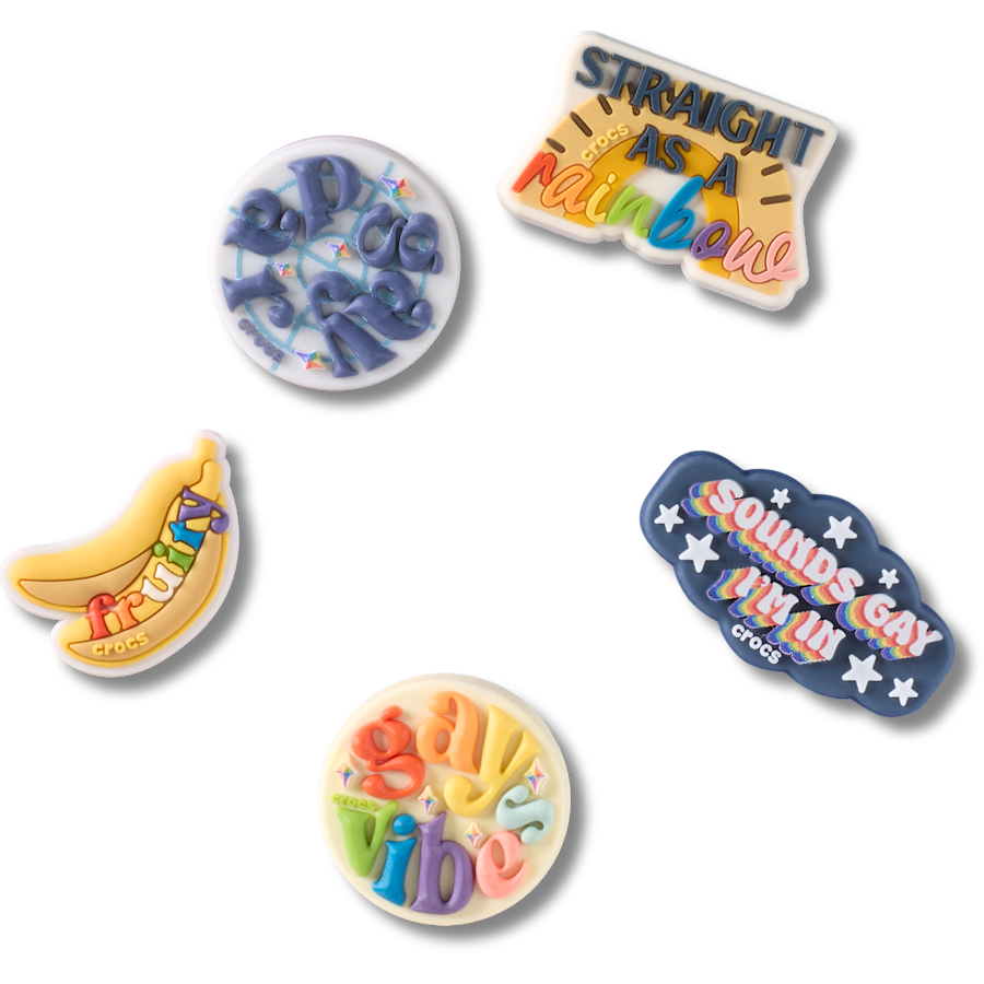 Crocs - Irreverent Pride 5 Pack Jibbitz™ charms Women|Men|Jibbitz™ Charms
