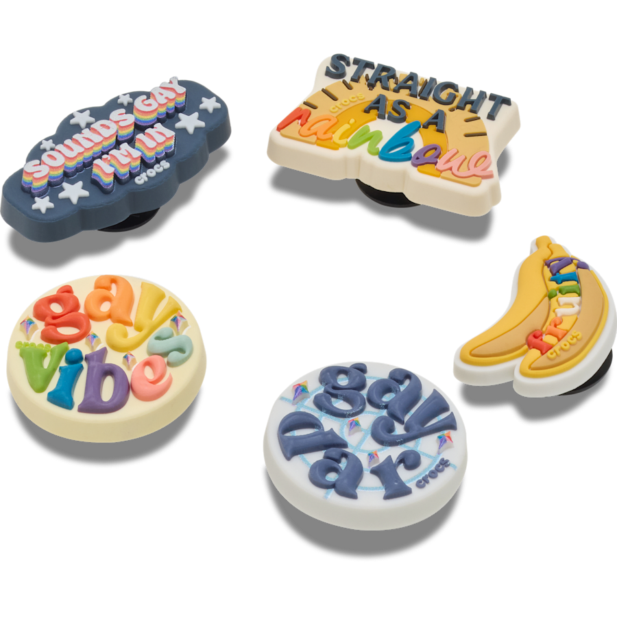 Crocs - Irreverent Pride 5 Pack Jibbitz™ charms Women|Men|Jibbitz™ Charms