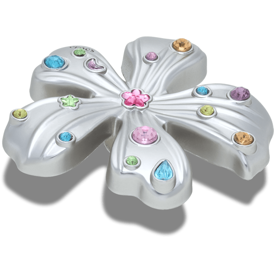 Crocs - Silver Meta Gem Flower Jibbitz™ charms Women|Men