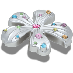 Crocs - Silver Meta Gem Flower Jibbitz™ charms Women|Men