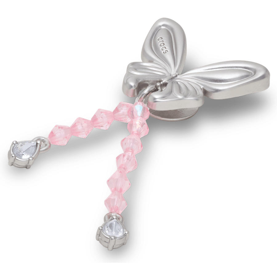 Crocs - Silver Beaded Meta Butterfly Jibbitz™ charms Women|Men