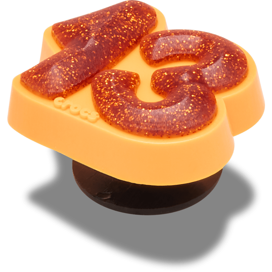 Crocs - Orange Sparkly Number 13 Jibbitz™ charms Women|Men|Jibbitz™ Charms