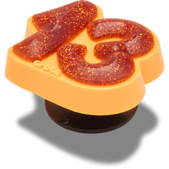 Crocs - Orange Sparkly Number 13 Jibbitz™ charms Women|Men|Jibbitz™ Charms
