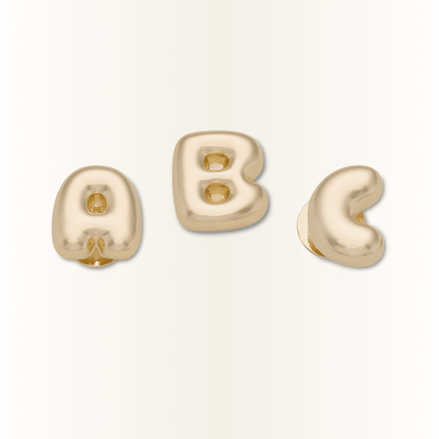 Crocs - Gold Bubble Letter A-Z Jibbitz™ charms Women|Men|Jibbitz™ Charms