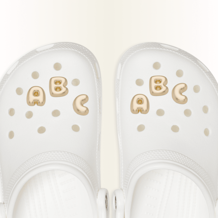 Crocs - Gold Bubble Letter A-Z Jibbitz™ charms Women|Men|Jibbitz™ Charms