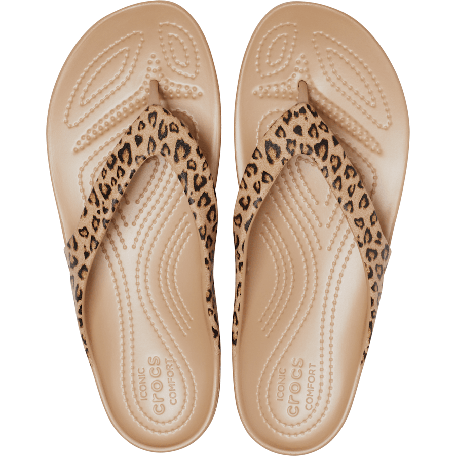 Crocs - Women's Kadee II Leopard Flip Women